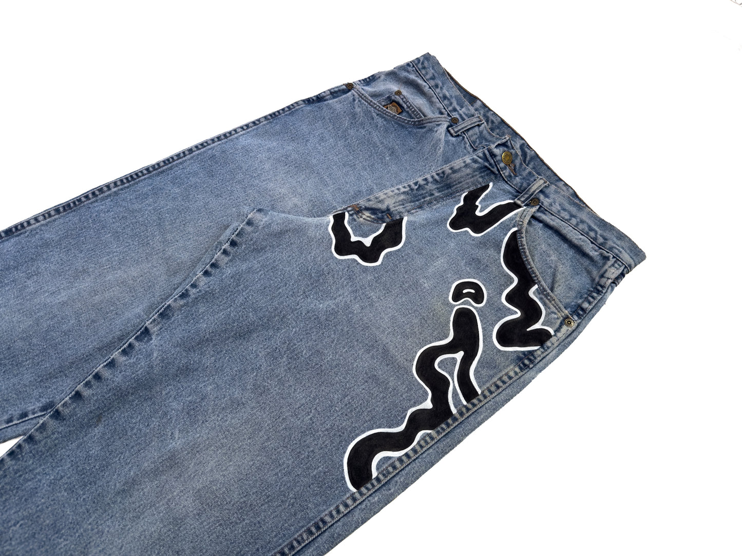 ALIEN GRAFFITI #BLKW053125 1/1 Vintage Denim