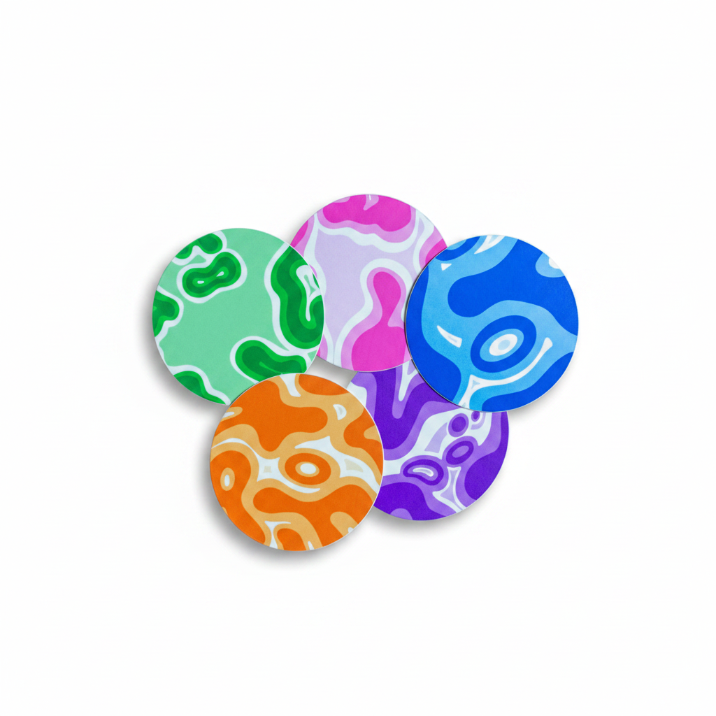 Stickers on White Background